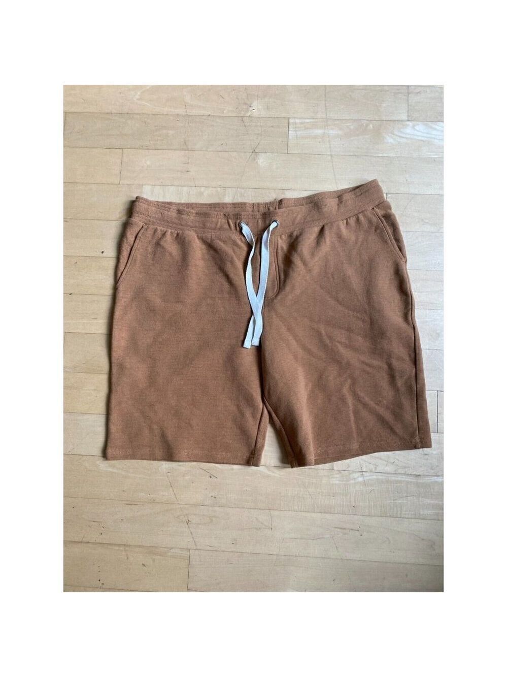 ABOUND Drawstring shorts in tan dale stretch ribbed casual men's sz 2Xlarge